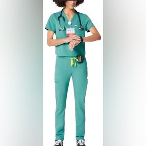Figs Marine Catarina Top and Kade Pants Scrubs
